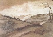 Claude Lorrain, Landscape Pen drawing and wash (mk17)